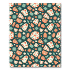 Retro Teal Tech Circuit Abstract Art Rug