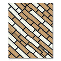 Modern Beige White Geometric Arrangement Rug
