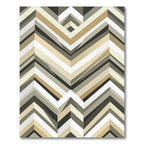 Neutral Chevron Geometric Layered Stripe Rug
