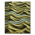 Golden Dune Waves Abstract Landscape Rug