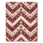 Crimson Arrow Tribal Chevron Rug