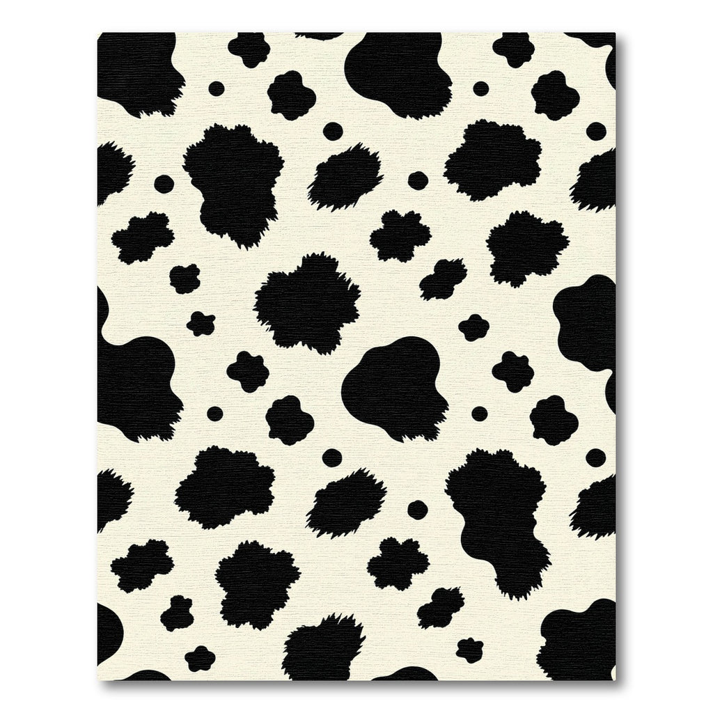 Black and White Spotted Cow Hide Rug