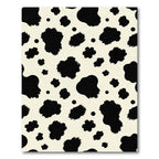 Black and White Spotted Cow Hide Rug