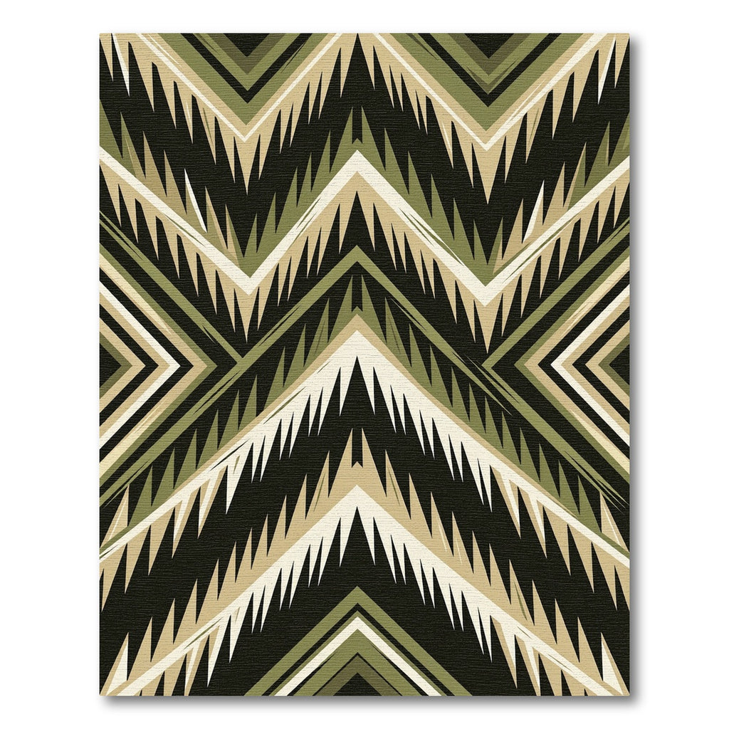 Earth Tones Jagged Chevron Tribal Rug