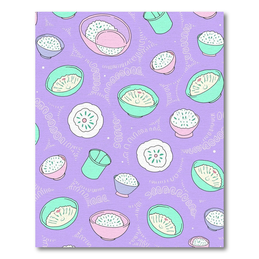 Pastel Rice Bowl Pattern Rug