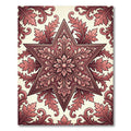 Elegant Crimson Acanthus Star Medallion Rug