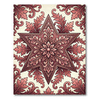 Elegant Crimson Acanthus Star Medallion Rug