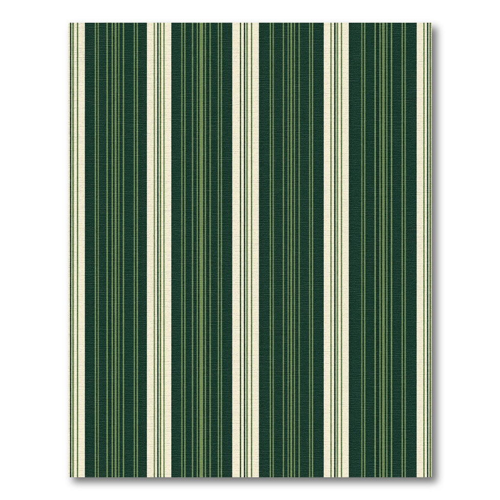Dark Green Cream Striped Vertical Bands Rug