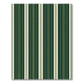 Dark Green Cream Striped Vertical Bands Rug