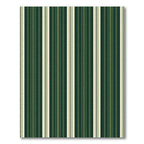 Dark Green Cream Striped Vertical Bands Rug