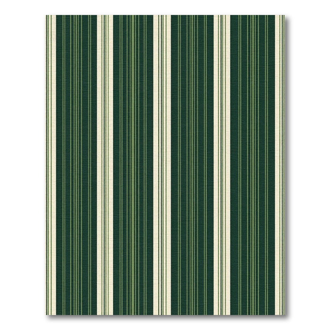 Dark Green Cream Striped Vertical Bands Rug