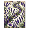 Vintage Lavender Botanical Swirl Floral Rug