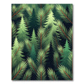 Deep Forest Evergreen Pine Trees Rug