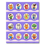 Playful Cartoon Children Animal Collection Rug