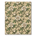 Cream Rose Vine Botanical Pattern Rug