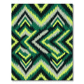 Green Diamond Tribal Zigzag Rug
