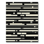 Modern Monochromatic Abstract Linear Grid Rug