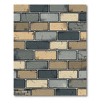 Mottled Brick Pattern Texture Rug