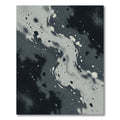 Monochrome Abstract Smudge Swirl Rug