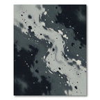 Monochrome Abstract Smudge Swirl Rug