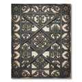 Ornate Gray Lattice Fleur-de-lis Rug