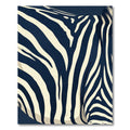 Navy Cream Zebra Stripe Textural Rug
