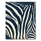 Navy Cream Zebra Stripe Textural Rug