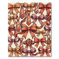 Orange Pink Tie Bow Accents Rug