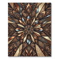 Ornate Copper Paisley Starburst Rug