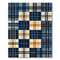 Modern Navy Ivory Checkered Plaid Rug