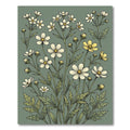 Cream White Yellow Flower Garden Rug