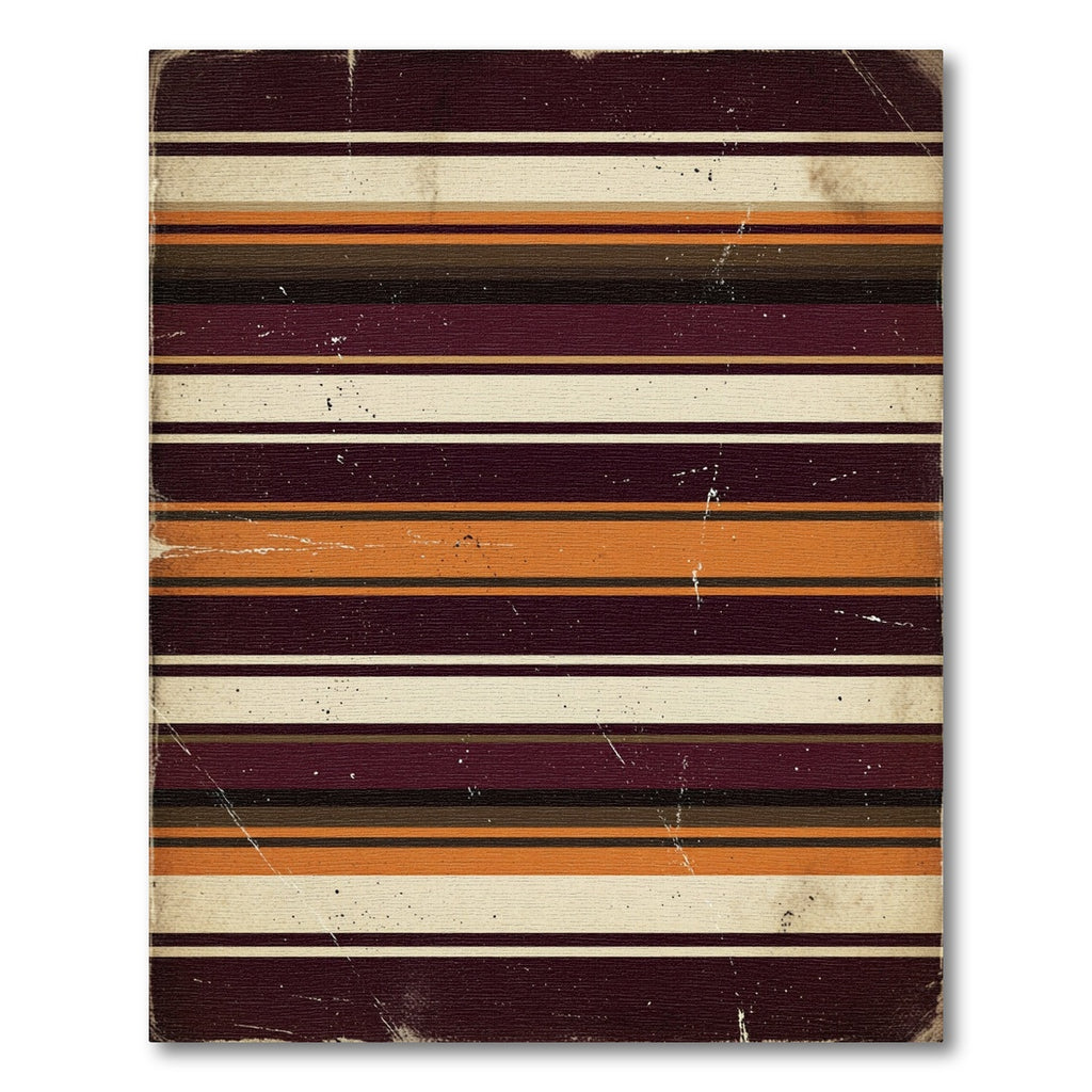 Vintage Earth Tone Striped Rug