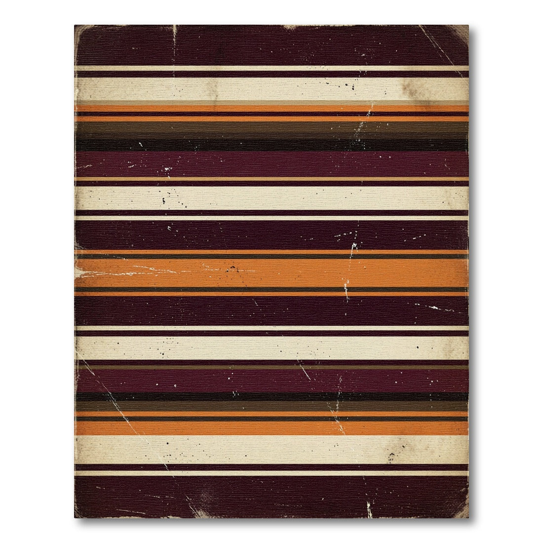 Vintage Earth Tone Striped Rug