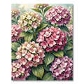 Soft Pink Hydrangea Garden Floral Rug