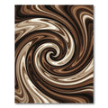 Rich Brown Creamy Swirl Rug