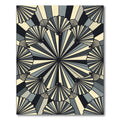 Art Deco Fan Shell Monochrome Radiance Rug