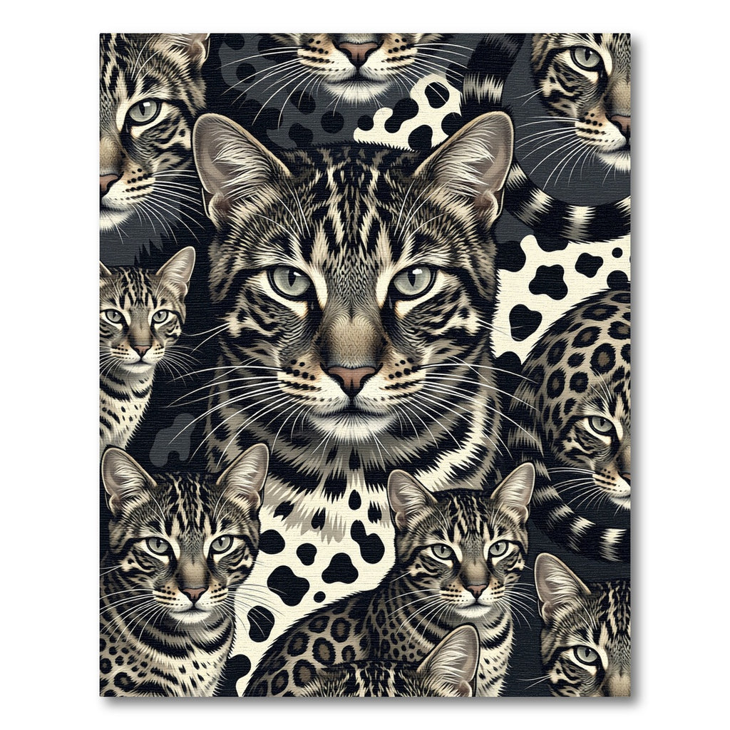 Exotic Wild Cat Spotted Feline Art Rug