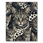 Exotic Wild Cat Spotted Feline Art Rug