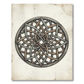 Rustic Interlocking Wood Medallion Rug