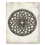 Rustic Interlocking Wood Medallion Rug