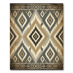 Tribal Diamond Earth Tone Rug