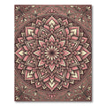 Blush Pink Ornamental Floral Mandala Rug