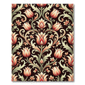 Ornate Floral Vine Scrollwork Rug