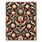 Ornate Floral Vine Scrollwork Rug