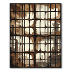 Industrial Cityscape Grunge Window View Rug