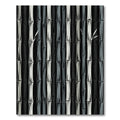Monochrome Bamboo Forest Vertical Stems Rug