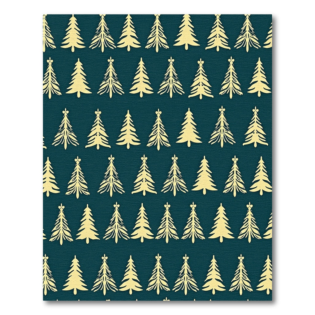 Golden Khaki Pine Tree Repeat Rug