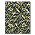 Vintage Floral Trellis Lattice Rug