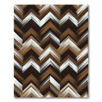 Brown White Chevron Ikat Rug