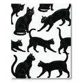 Midnight Black Cat Compilation Rug